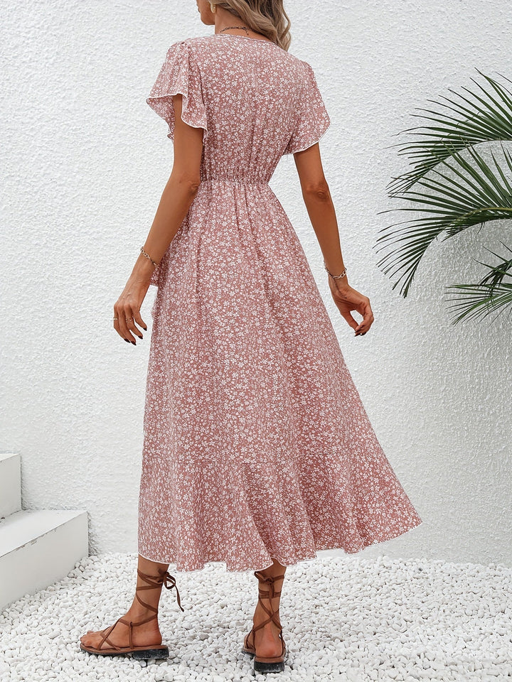 Indie - Small Floral Lace-Up Dress