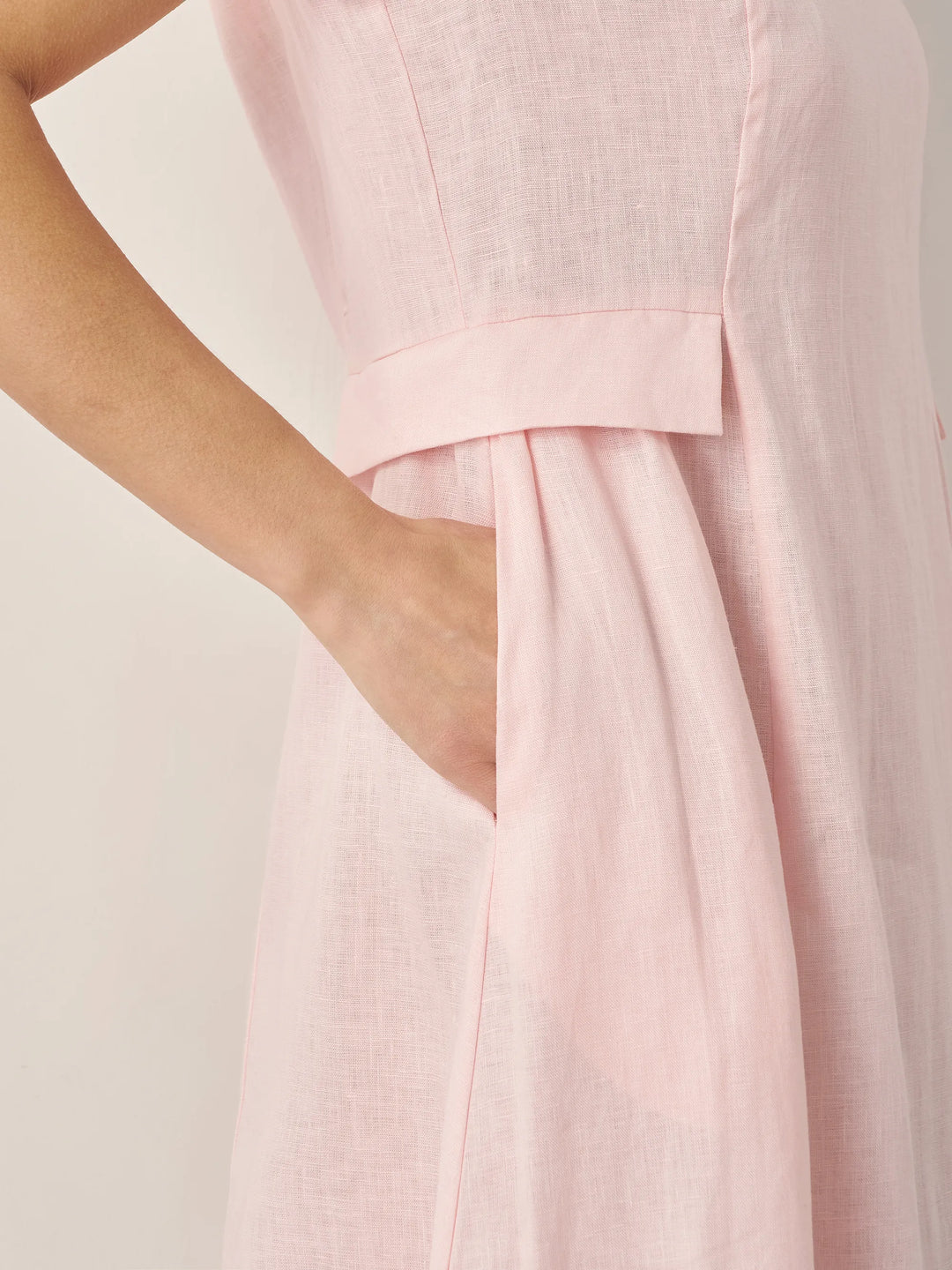 Natural Summer V-Neck Dress