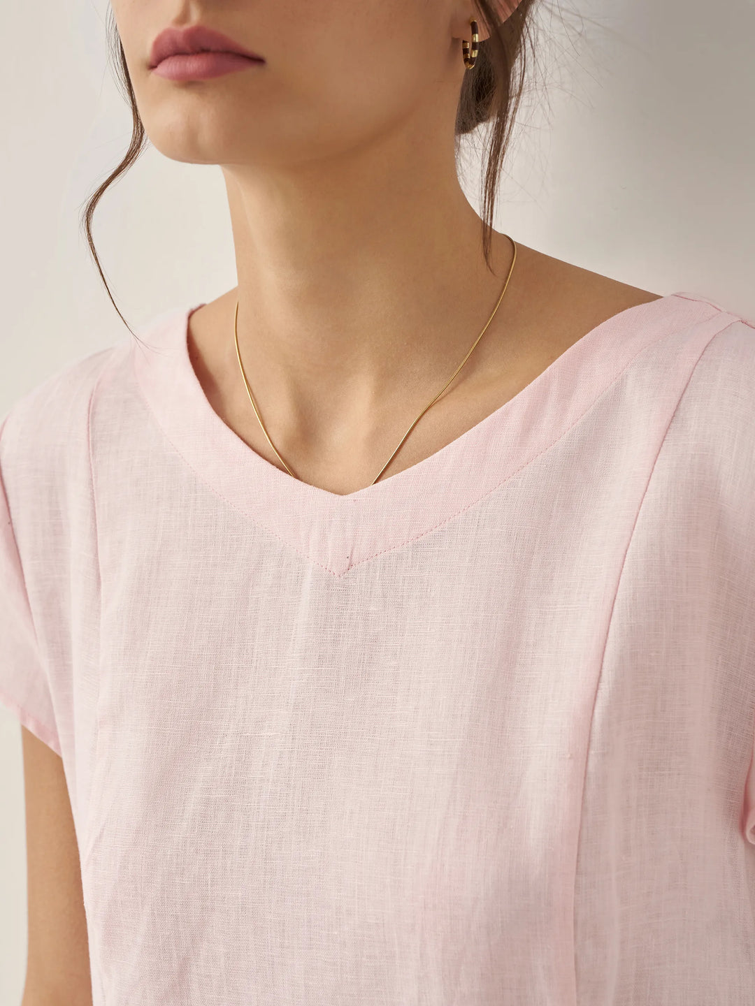 Natural Summer V-Neck Dress