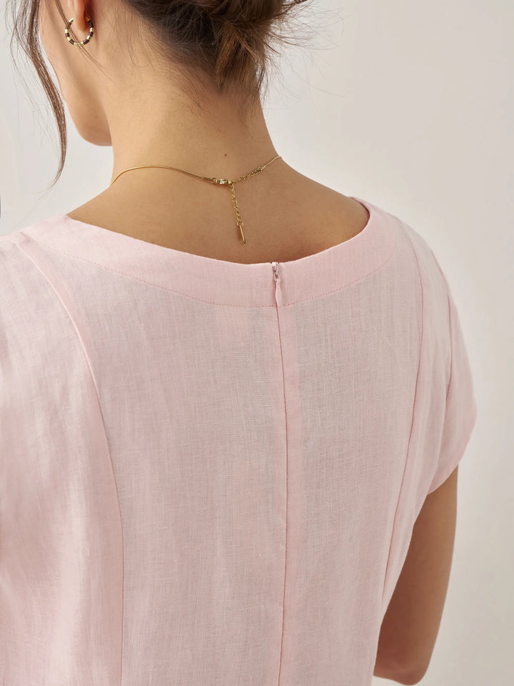 Natural Summer V-Neck Dress