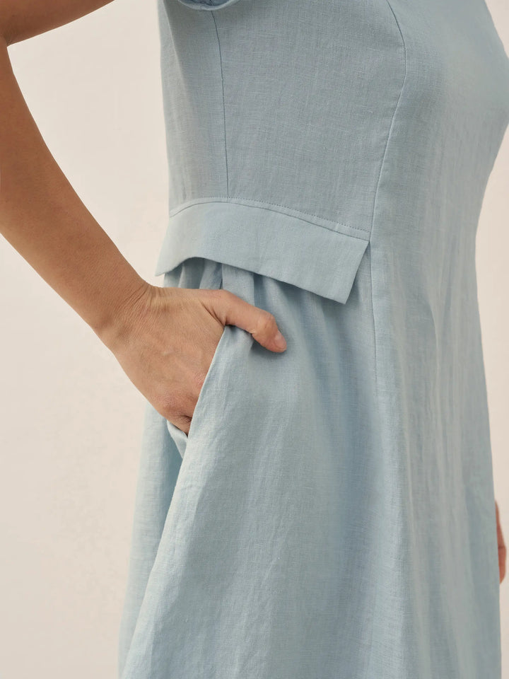 Natural Summer V-Neck Dress