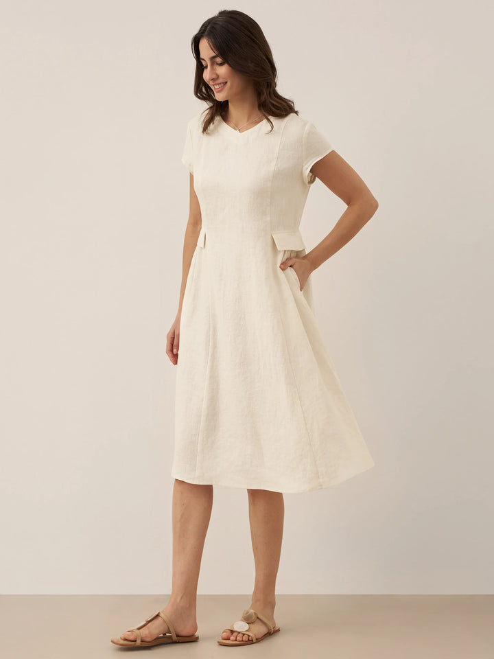 Natural Summer V-Neck Dress