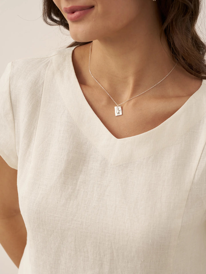 Natural Summer V-Neck Dress