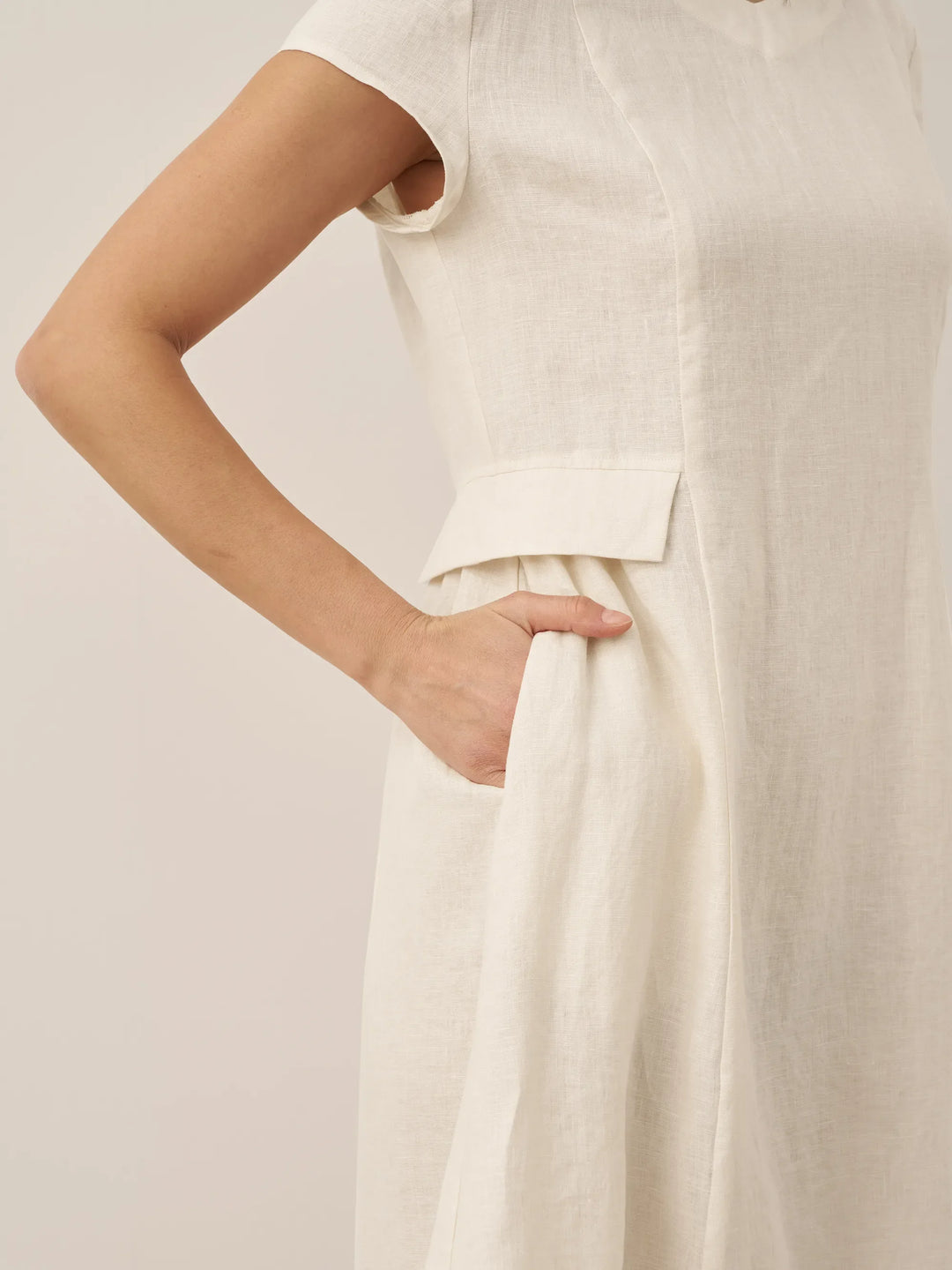 Natural Summer V-Neck Dress