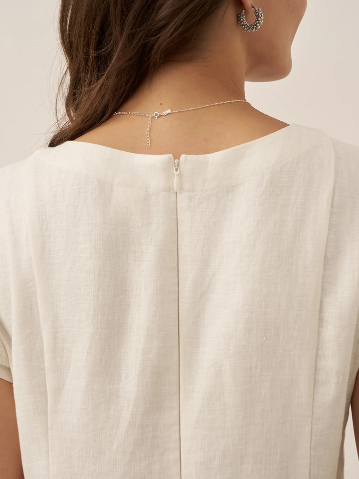 Natural Summer V-Neck Dress