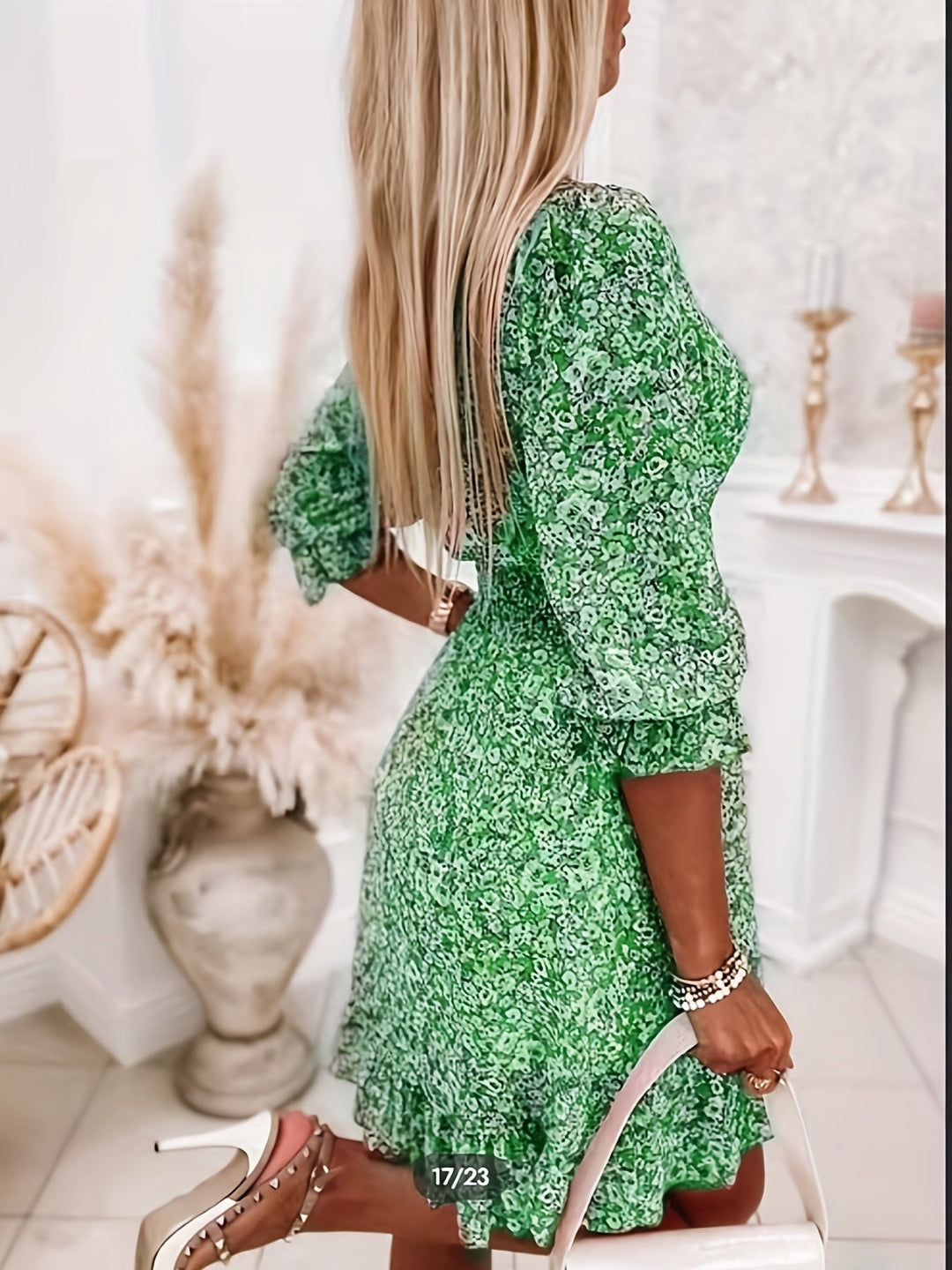 Harper - Floral Shirred Waist Dress