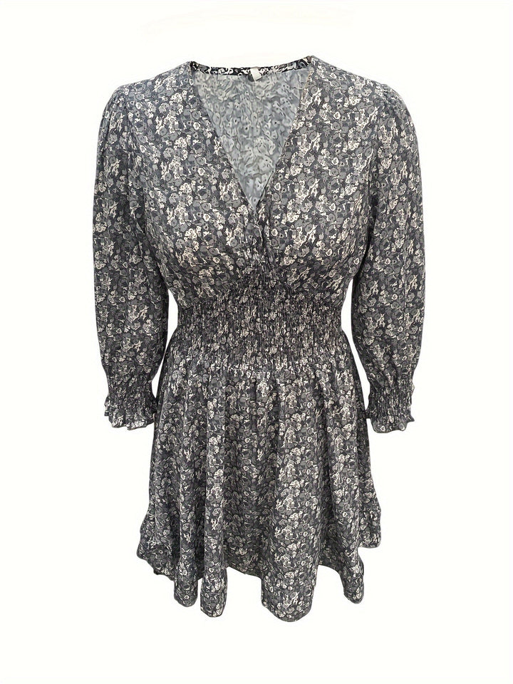 Harper - Floral Shirred Waist Dress