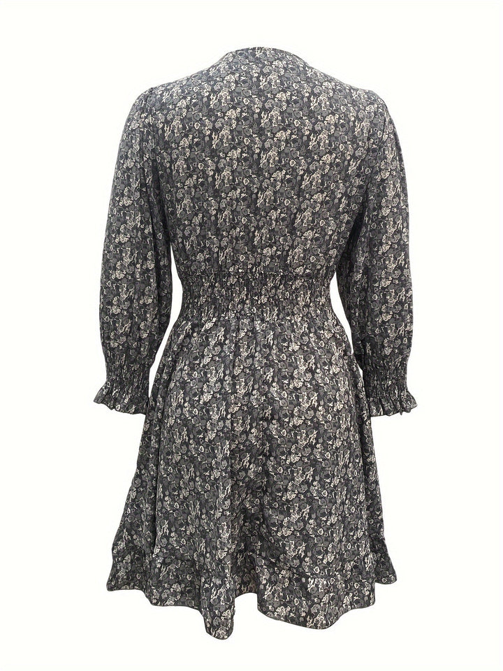 Harper - Floral Shirred Waist Dress