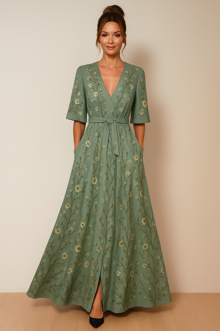 Jamie | Elegant Maxi Dress with Floral Pattern