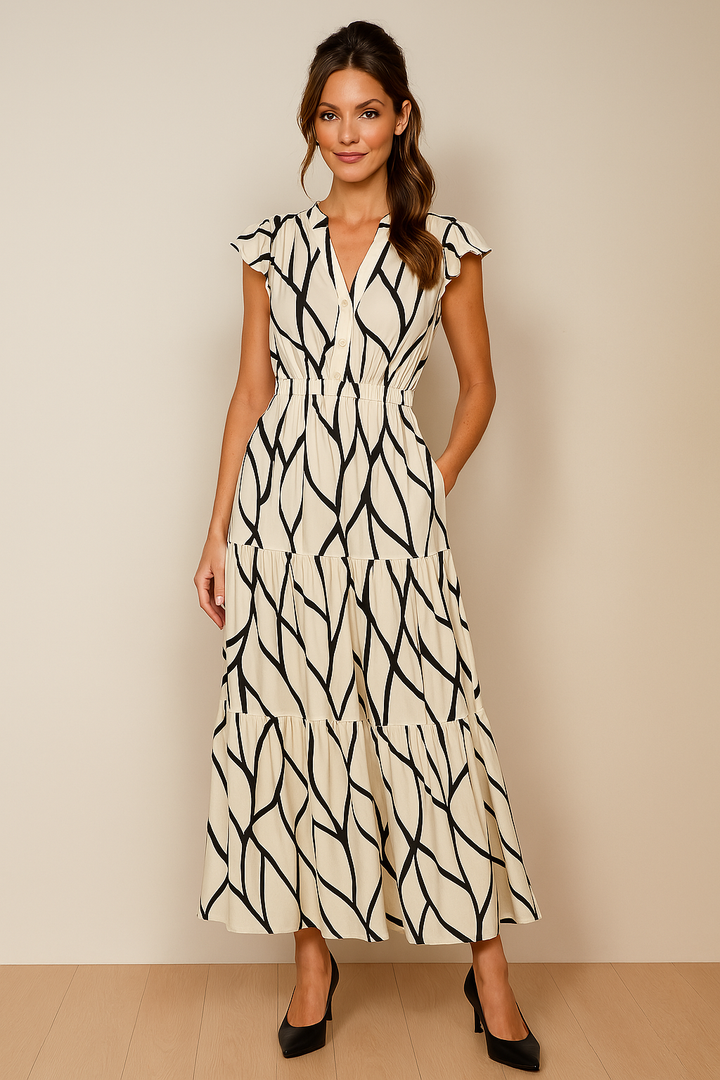 Maddie | Elegant Printed Dress