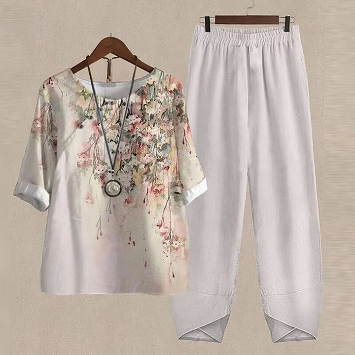 Lyanna - Casual Blouse & Pants Set for Women