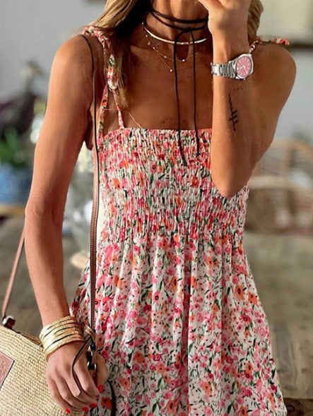 Emerald - Bohemian Printed Slip Dress