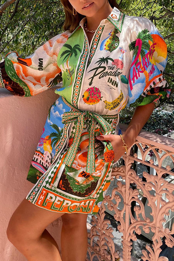 Kim™ - Summer Shirt Mini Dress