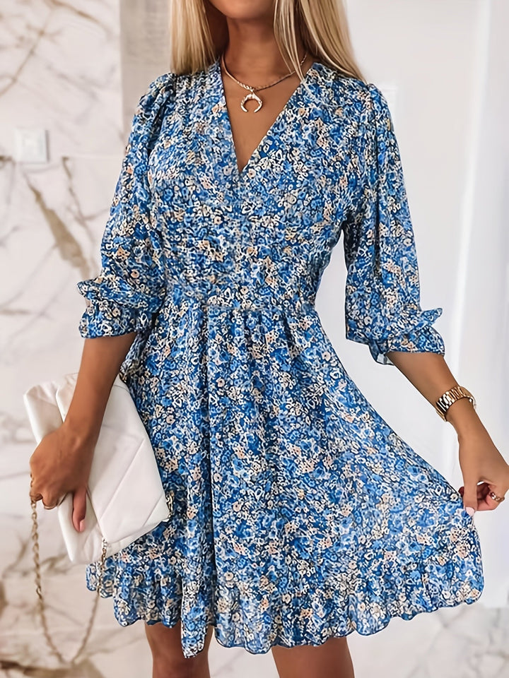 Harper - Floral Shirred Waist Dress
