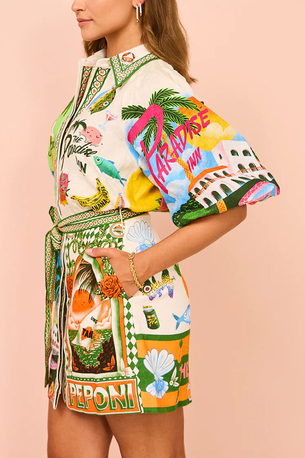 Kim™ - Summer Shirt Mini Dress