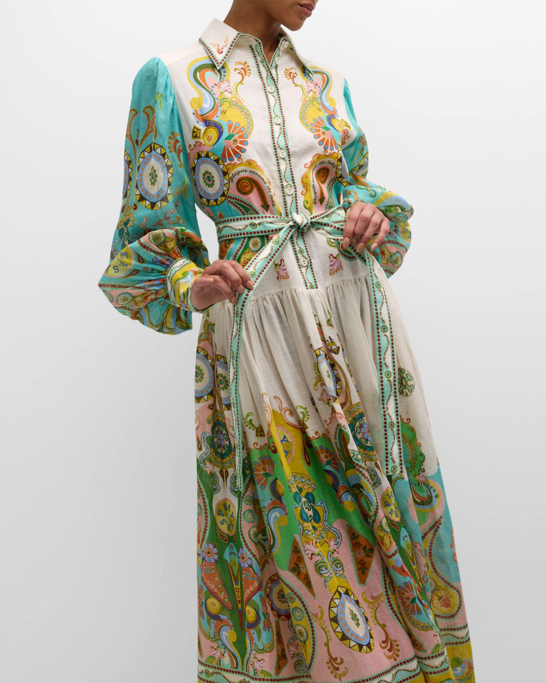 Rhea - Balloon Sleeve Maxi Dress